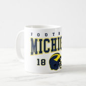 Michigan Football Vintage Helmet Mug Kaffeetasse (Vorderseite Links)