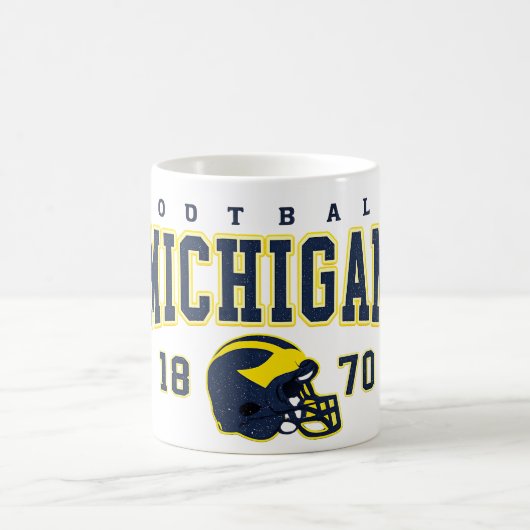 Michigan Football Vintage Helmet Mug Kaffeetasse (Mittel)