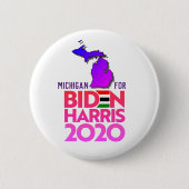 Michigan für Biden Harris 2020 Button (Vorderseite)