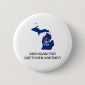 MICHIGAN für GRETCHEN WHITMER GOVERNOR Button (Vorderseite)