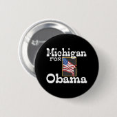 Michigan für Obama-Knopf Button (Vorne & Hinten)