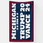 Michigan für Trump Vance 2024-Banner Banner (Vertikal)