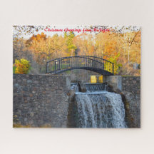 Michigan Fußgängerbrücke. Weihnachtsgrüße