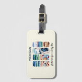 Michigan Gepäckmarke - Frisches Wasser und Kirschh Gepäckanhänger (Vorderseite Vertikal)