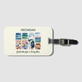 Michigan Gepäckmarke - Frisches Wasser und Kirschh Gepäckanhänger (Vorderseite (Horizontal))