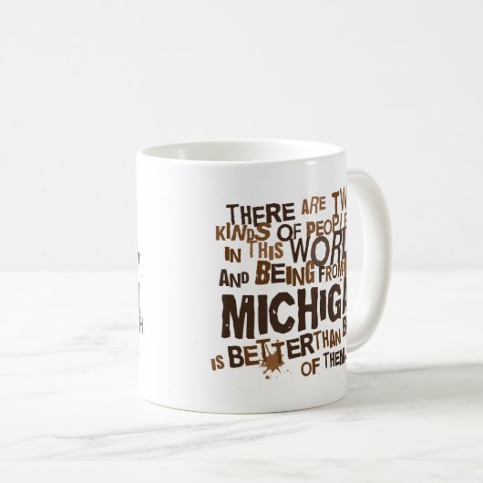 Michigan-Geschenk Kaffeetasse (VorderseiteRechts)