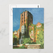 Michigan-Gewerkschaft Ann Arbor Postkarte (Vorne/Hinten)