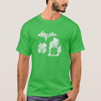Michigan Gift St. Patrick's Day Shamrock Clover Ir T-Shirt