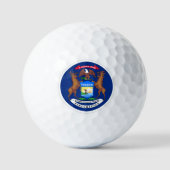 Michigan Golf Balls, Staatsflagge / Patriots Golfball (Vorderseite)