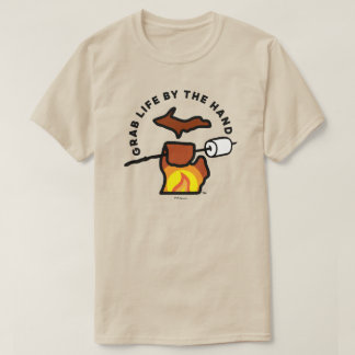 Michigan - Grab Life by Hand™ Campfire T - Shirt
