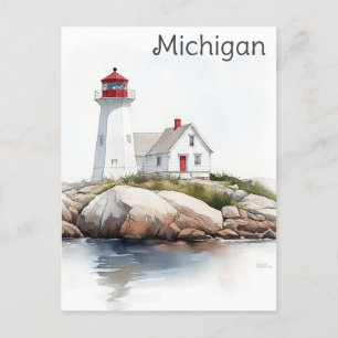 Michigan Great Lakes Lighthouse Postkarte