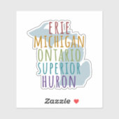 Michigan Great Lakes Pride Vinyl Aufkleber (Blatt)