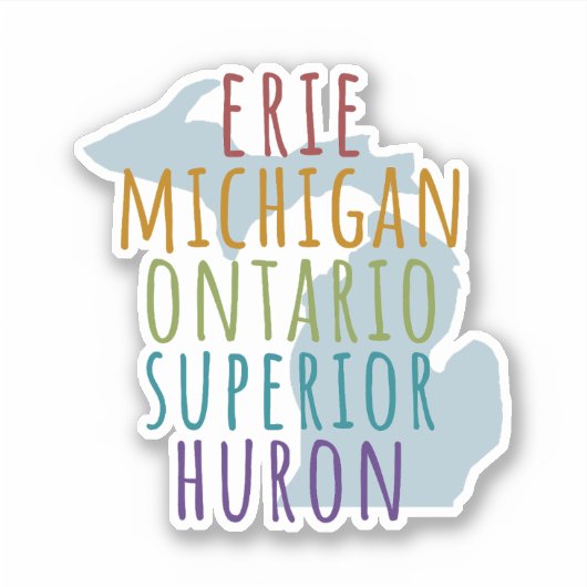 Michigan Great Lakes Pride Vinyl Sticker (Vorderseite)