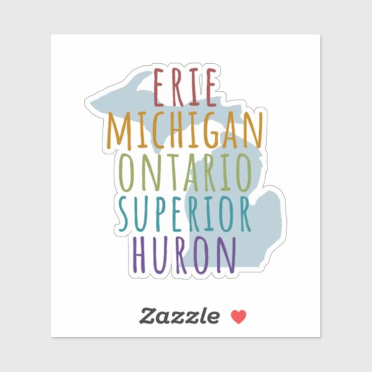 Michigan Great Lakes Pride Vinyl Sticker (Blatt)
