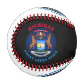 MICHIGAN GREAT SEES STAAT FLAG BASEBALL (Vorderseite Links)