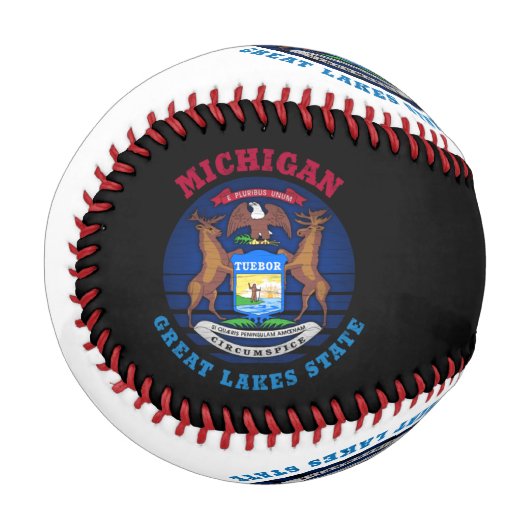 MICHIGAN GREAT SEES STAAT FLAG BASEBALL (Vorderseite Links)