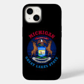 MICHIGAN GREAT SEES STAAT FLAG Case-Mate iPhone HÜLLE (Rückseite)