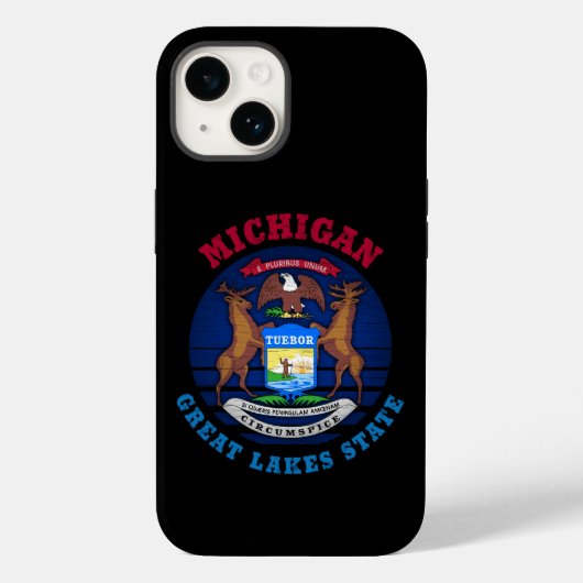 MICHIGAN GREAT SEES STAAT FLAG Case-Mate iPhone HÜLLE (Rückseite)