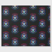 MICHIGAN GREAT SEES STAAT FLAG GESCHENKPAPIER (Flach)