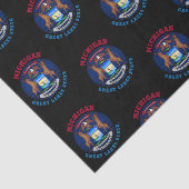 MICHIGAN GREAT SEES STAAT FLAG SEIDENPAPIER (Ausschnitt)