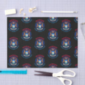 MICHIGAN GREAT SEES STAAT FLAG SEIDENPAPIER (Handwerk)