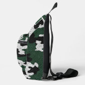 Michigan Green & White Warrior Camo Printed Crossbody Bag (Rechts)