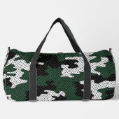 Michigan Green & White Warrior Camo Printed Duffle Bag (Vorderseite)