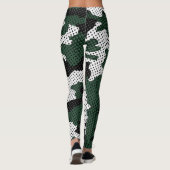 Michigan Green & White Warrior Camo Printed Leggings (Rückseite)