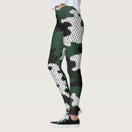 Michigan Green & White Warrior Camo Printed Leggings (Links)