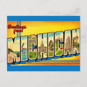 Michigan Greetings Postcard Postkarte