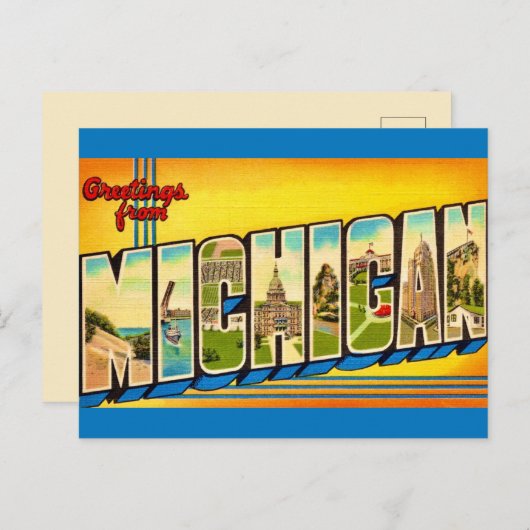 Michigan Greetings Postcard Postkarte (Vorne/Hinten)