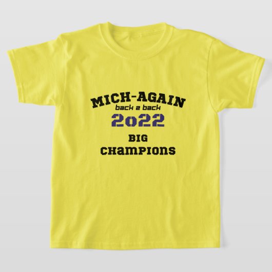 Michigan große Champions zurück 2 zurück 2022 Mari T-Shirt (Ablage )