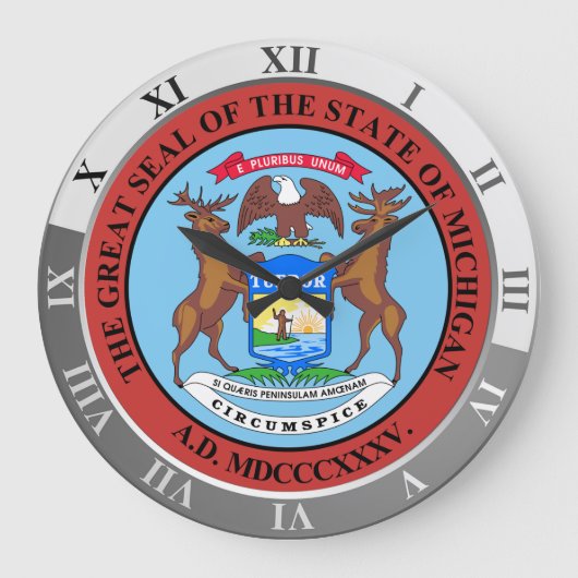 Michigan Große Wanduhr (Vorderseite)