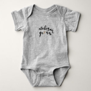 "Michigan Grown" Staat Blume Baby One-Site Strampler