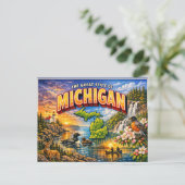 Michigan Grußkarte Postkarte (Stehend Vorderseite)