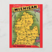 Michigan Grußkarte Postkarte (Vorderseite)