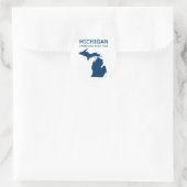 Michigan H5 Runder Aufkleber (Tasche)