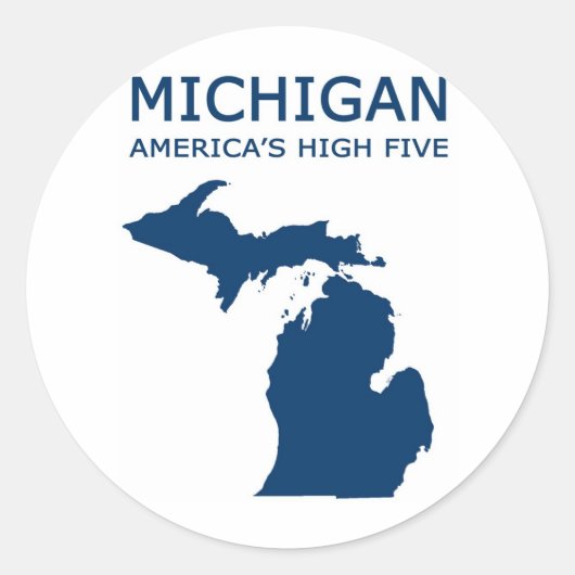 Michigan H5 Runder Aufkleber (Vorderseite)