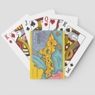 Michigan-Halbinsel-Karten Spielkarten