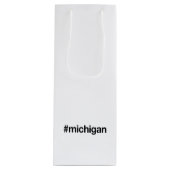 MICHIGAN Hashtag Geschenktüte Für Weinflaschen (Vorderseite)