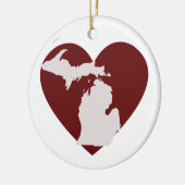 Michigan Heart Keramikornament (Links)