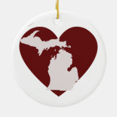 Michigan Heart Keramikornament (Hinten)
