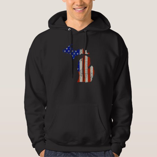 Michigan Heim US-Flagge Hoodie (Vorderseite)