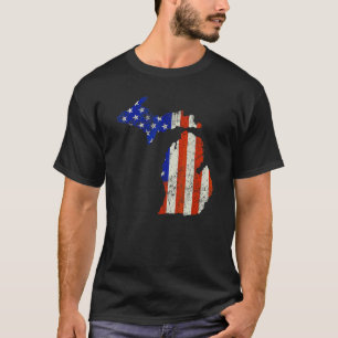 Michigan Heim US-Flagge T-Shirt