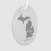 Michigan Heimat Personalisiertes Ornament (Vorderseite)