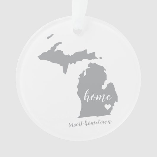 Michigan Heimat Personalisiertes Ornament (Vorderseite)