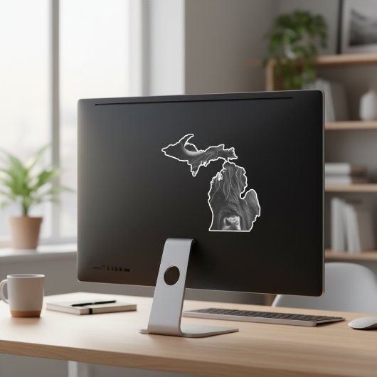 Michigan Highland Cow Aufkleber