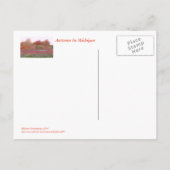 "MICHIGAN HILLSIDE AFLAME WITH FARBE" POSTKARTE (Rückseite)