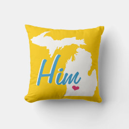 Michigan Him Staat Groom ist ein Farbkissen Kissen
