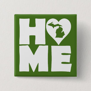Michigan Home Heart State Button Abzeichen Pin